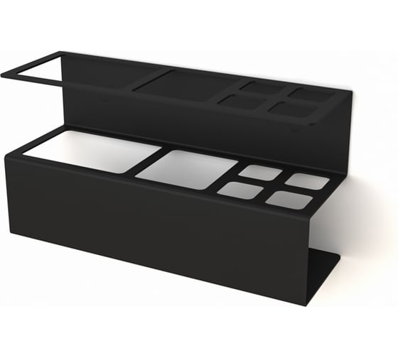 Изображение товара Держатель для хранения зубных щеток и аксессуаров для ванны REXANT черный 38-0703