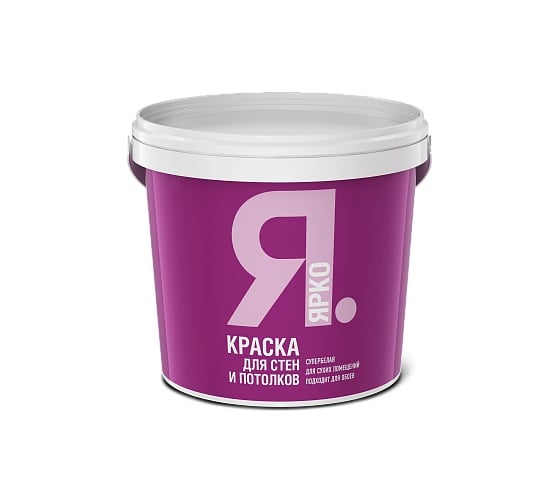 Изображение товара Краска для стен и потолков ЯРКО белая, ведро 1,3 кг О01606.4