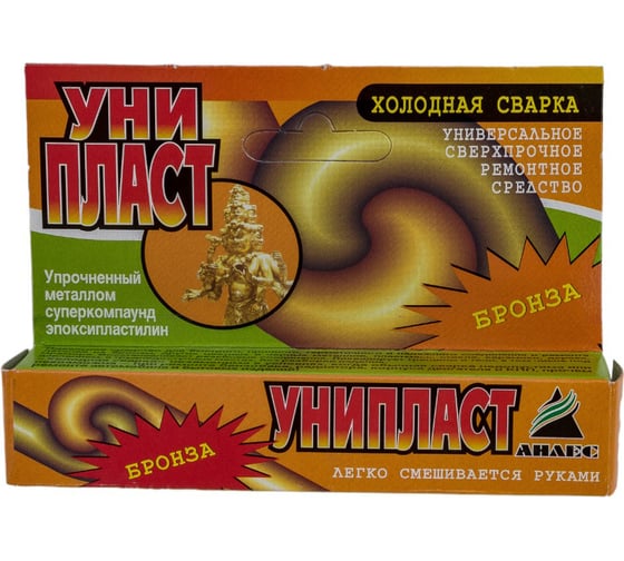 Изображение товара Герметик холодная сварка Анлес Унипласт-бронза, 20 г 70805