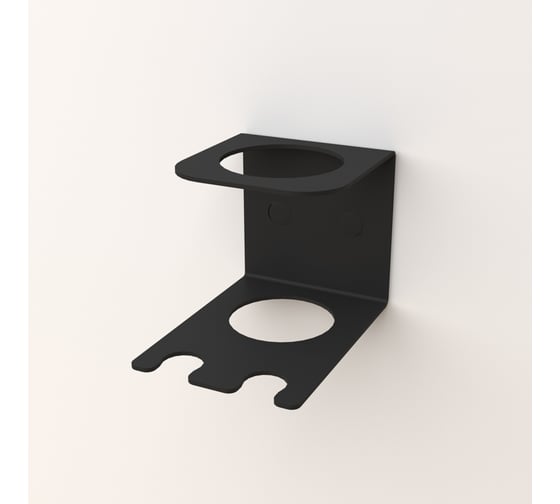 Изображение товара Держатель для хранения электрических зубных щеток и насадок REXANT монтаж без сверления, черный 38-0715