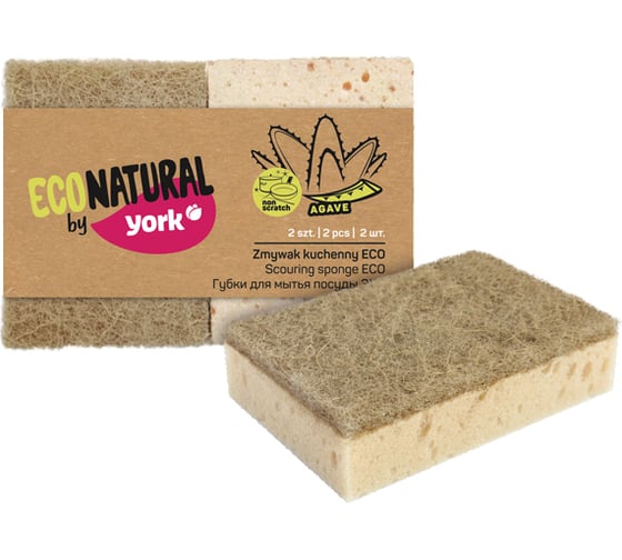 Изображение товара Губки для посуды YORK ЭКО Натурал 2 шт. 030200