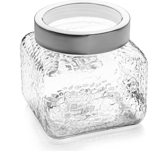 Изображение товара Банка стеклянная APOLLO с винтовой крышкой Nordic Cube 1.25 л для хранения сыпучих продуктов, контейнер для крупы NRC-125