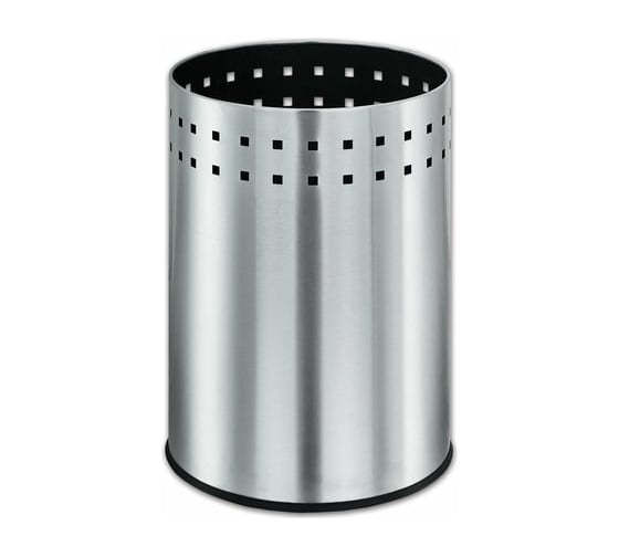 Изображение товара Корзина LAIMA металл.для мусора Bionic, 12л, мат, перфорированная, несгораемая, 232268