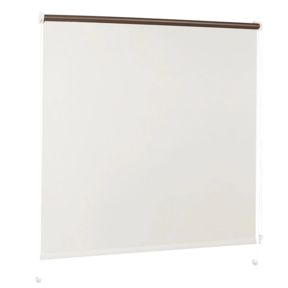 фото Рулонная штора brabix светонепроницаемая блэкаут, 60х175 см, белый/серебро 606007