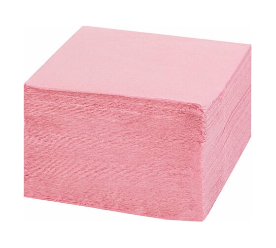 Изображение товара Бумажные салфетки ЛАЙМА 250 шт., 24х24 см, красные пастель, 100% целлюлоза 111950