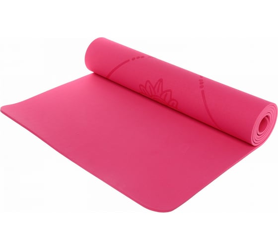 Изображение товара Коврик для йоги Sportage "Мандала" 183х61х0.6 см, ТРЕ, розовый 267-937