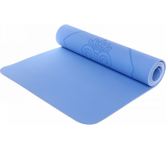 Изображение товара Коврик для йоги Sportage "Мандала" 183х61х0.6 см, ТРЕ, голубой 267-939