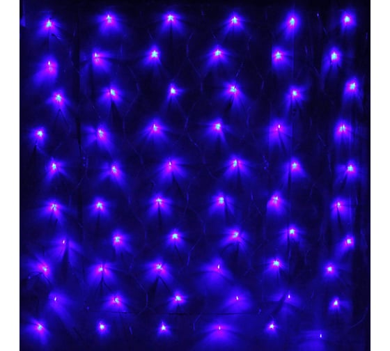 Изображение товара Гирлянда для дома Серпантин СЕТКА ш1,5* в1,5м 120 ламп LED, прозрачный провод,8 режимов IP-20, Синий 183-402