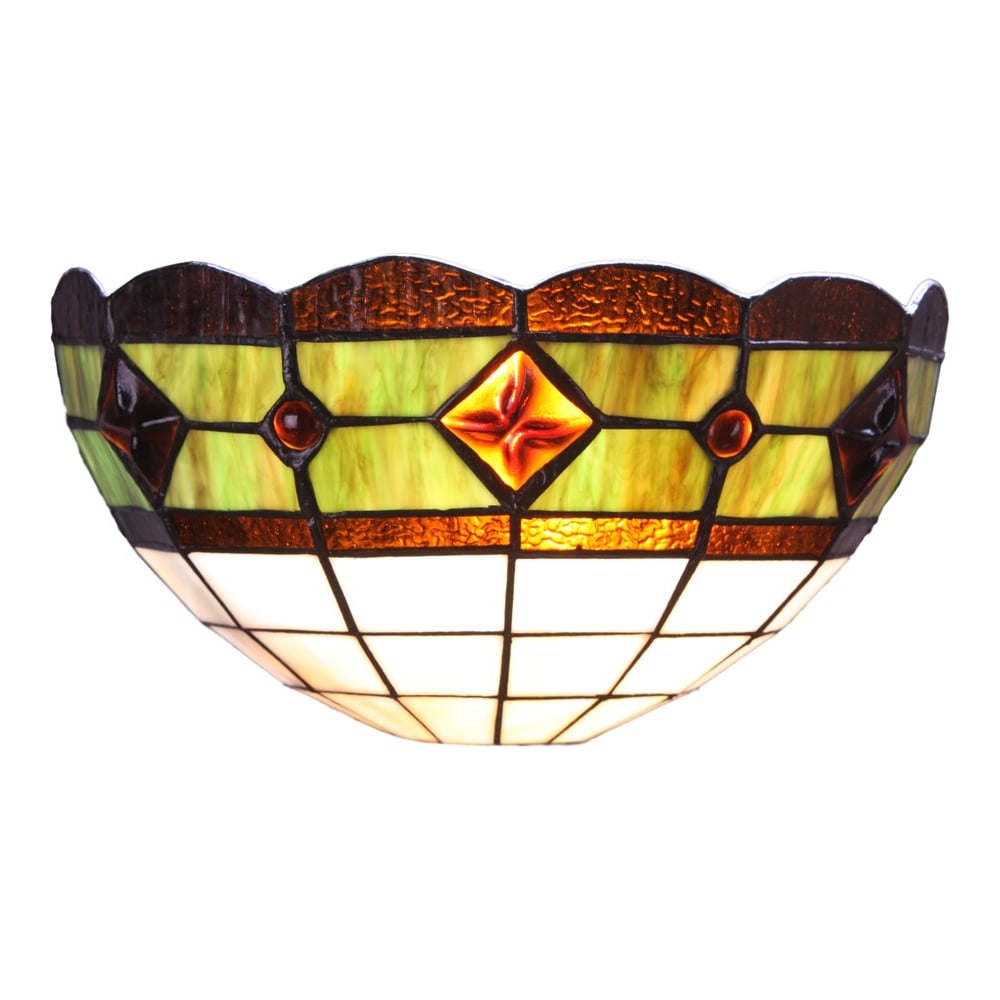 Изображение товара Настенный светильник Velante 855-801-01 с разноцветным плафоном, бронзовый, E27