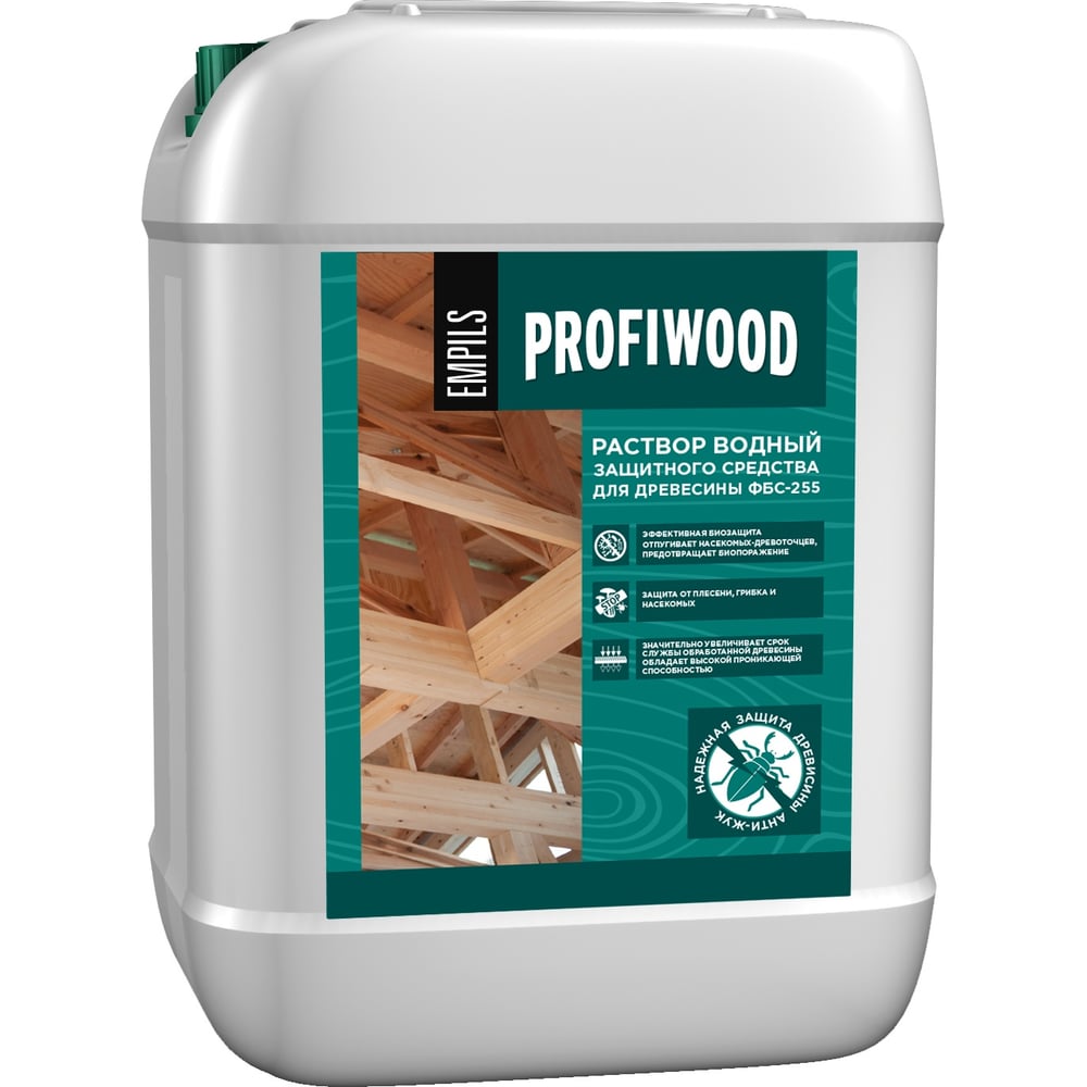 Изображение товара Пропитка защитная для древесины Profiwood ФБС-255 водная 10 л