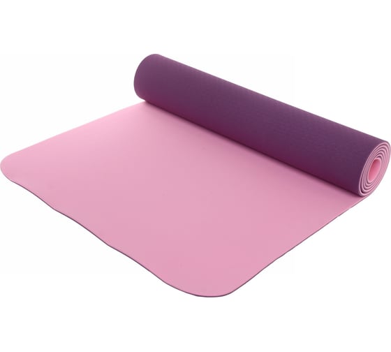 Изображение товара Коврик для йоги Sportage "Гармония" 6 мм, 61х183 см, 2х сторонний, розовый/сиреневый 255-001