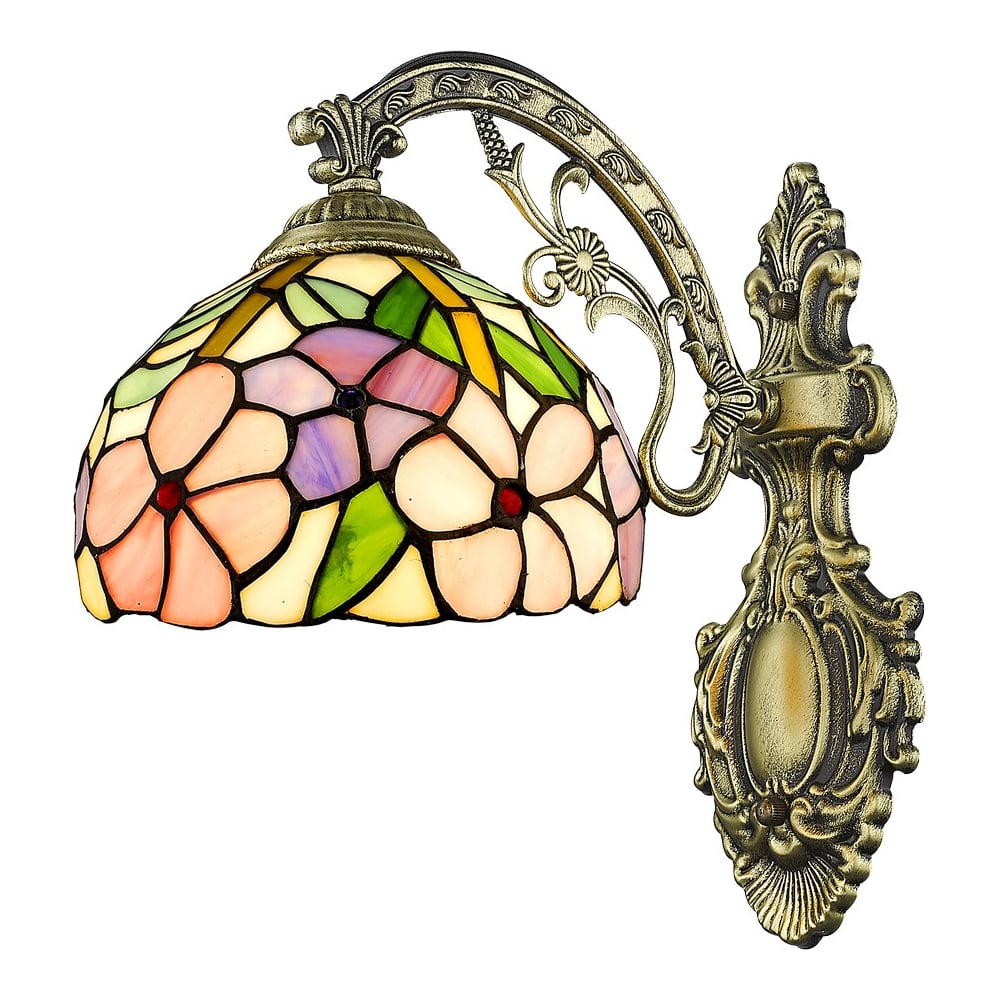 Изображение товара Бра Velante 888-801-01 с бронзовым цветом и стеклянным плафоном