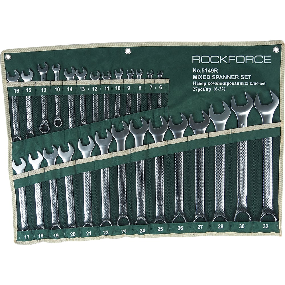 Набор комбинированных ключей Rockforce, размер 32