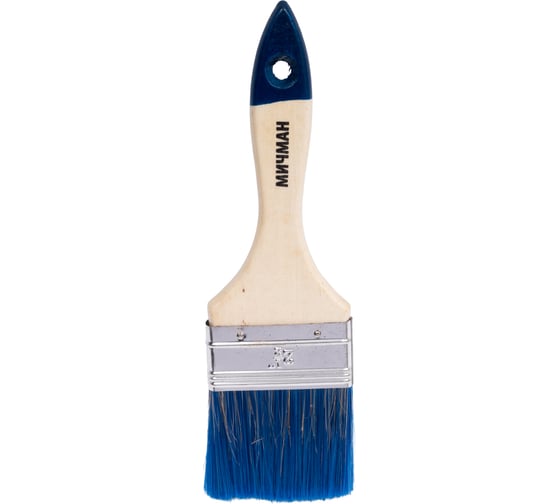 Изображение товара Плоская кисть для водных красок и лаков ZOLDER 63 х 12 мм, искусственная щетина, деревянная ручка 06314aqz