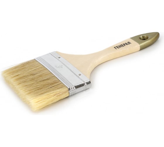 Изображение товара Плоская кисть ZOLDER Армейская Генерал 100 х 14 мм, натуральная щетина, деревянная ручка 126060а