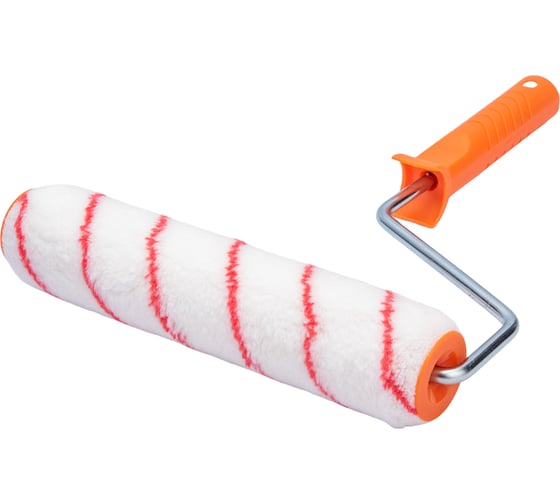 Изображение товара Валик ZOLDER полиакрил, с красной полосой, 250 мм, с ручкой, 8 мм, ядро 40 мм, ворс 12 мм Z-25018