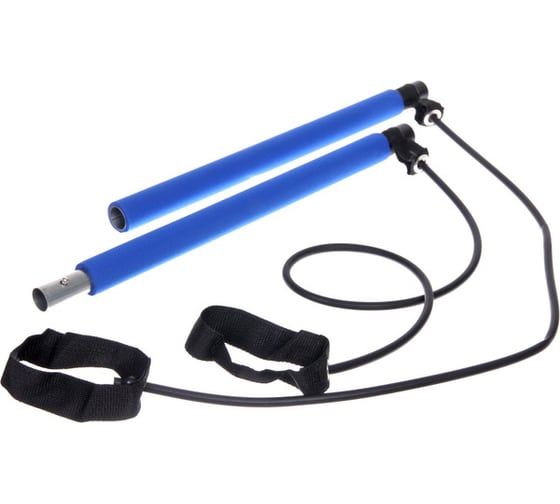 Изображение товара Гимнастическая палка с эспандерами Sportage "Пилатес", синий 271-214