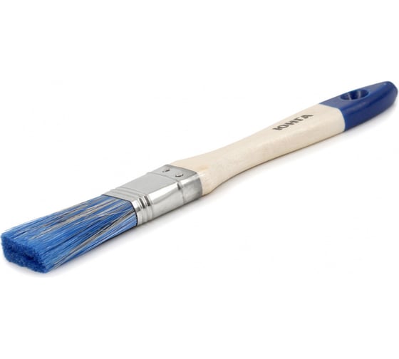 Изображение товара Плоская кисть для водных красок и лаков ZOLDER 25 х 10 мм, искусственная щетина, деревянная ручка 02512aqz