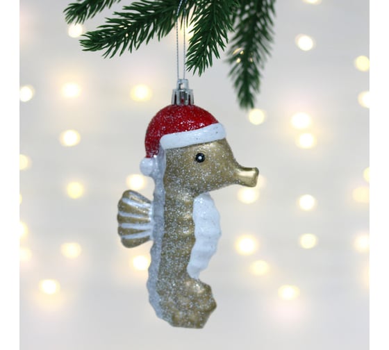 Изображение товара Елочная игрушка Серпантин Новогодний конёк-горбунок 7.5х3х12 см 107-6099