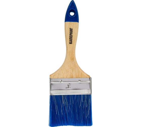 Изображение товара Плоская кисть для водных красок и лаков ZOLDER 75 х 12 мм, искусственная щетина, деревянная ручка 07515aqz