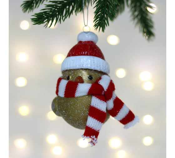 Изображение товара Елочная игрушка Серпантин Милая птичка 9х6х9 см 107-6080