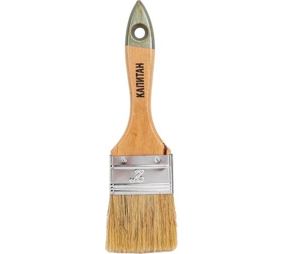 Изображение товара Плоская кисть ZOLDER Армейская Капитан 50 х 12 мм, натуральная щетина, деревянная ручка 126030а