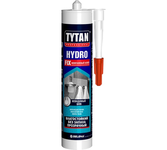 Изображение товара Клей монтажный TYTAN PROFESSIONAL HYDRO FIX акрилатный прозрачный 310 мл 274655