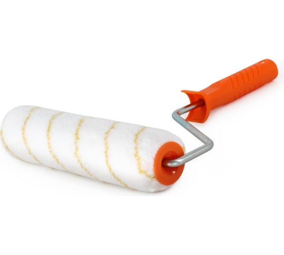 Изображение товара Валик ZOLDER полиамид, с желтой полосой, 250 мм, с ручкой, 8 мм, ядро 40 мм, ворс 12 мм Z-25012