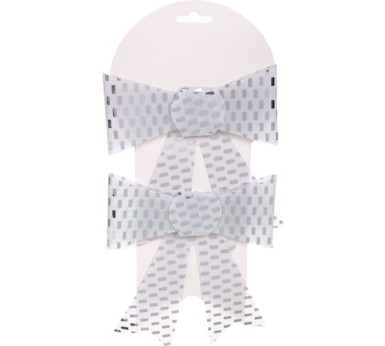 Изображение товара Бант на ёлку Серпантин Сияние 13х16 см, 2 шт., Серебро 185-0772