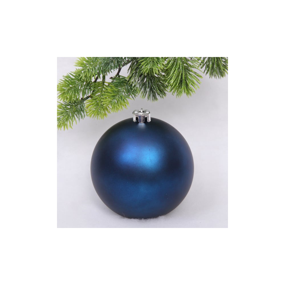 Изображение товара Новогодний шар Серпантин 15 см матовый сапфир 652-406