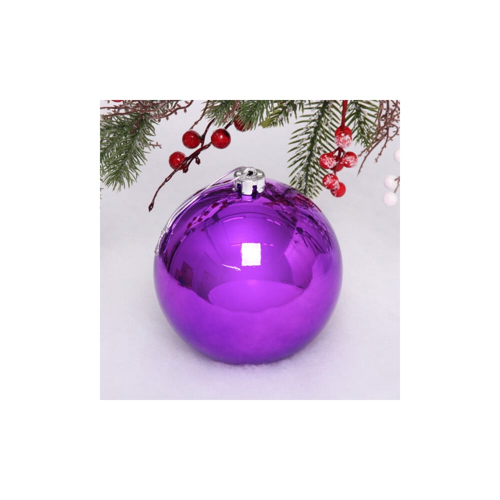 Изображение товара Новогодний шар Серпантин 15 см глянцевый фиолетовый