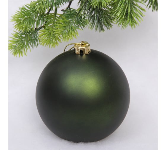 Изображение товара Новогодний шар Серпантин 15 см Матовый, изумруд 652-404