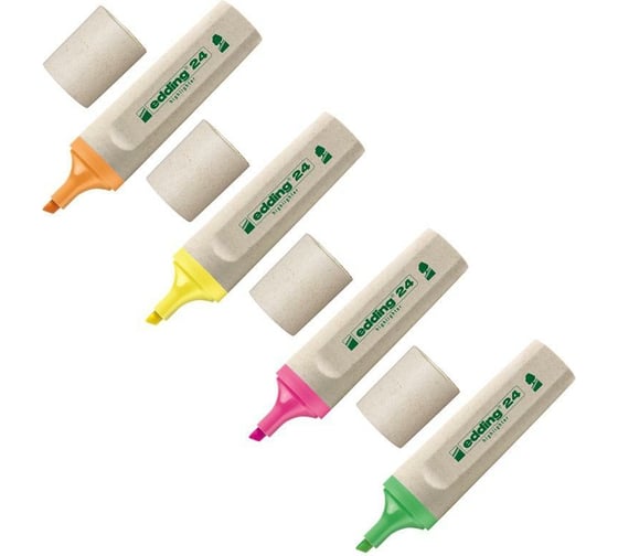Изображение товара Маркер-выделитель текста Edding ECO E-24/4S 4 шт, 1-5 мм 204293