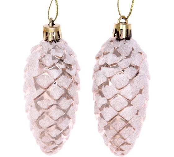 Изображение товара Ёлочные игрушки Серпантин Таинственное очарование Шишки 9 см, 2 шт., шампань 916-877
