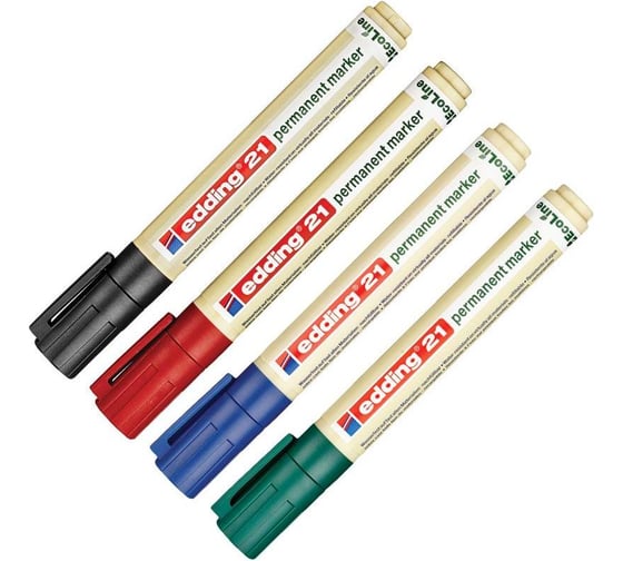 Изображение товара Набор маркеров Edding ECO E-21/4S 4 шт, 1.5-3 мм, круглый наконечник 204296