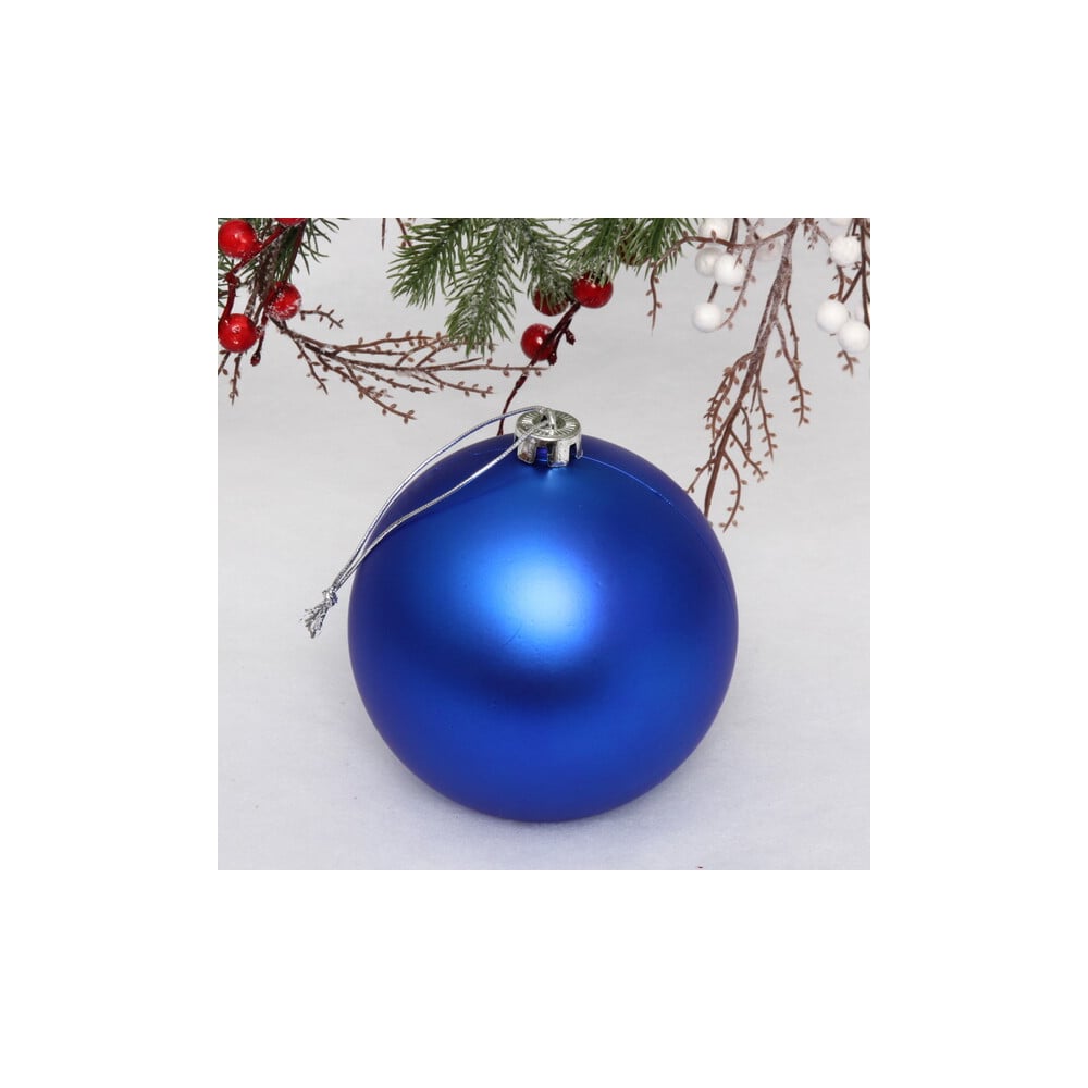 Изображение товара Новогодний шар Серпантин 15 см Матовый, синий 201-1370