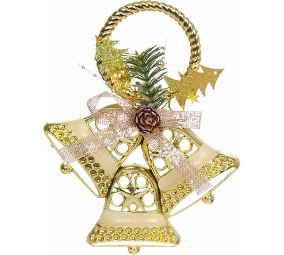 Изображение товара Новогоднее украшение Серпантин Звон колокольчиков 18х23 см, Золото 196-0714