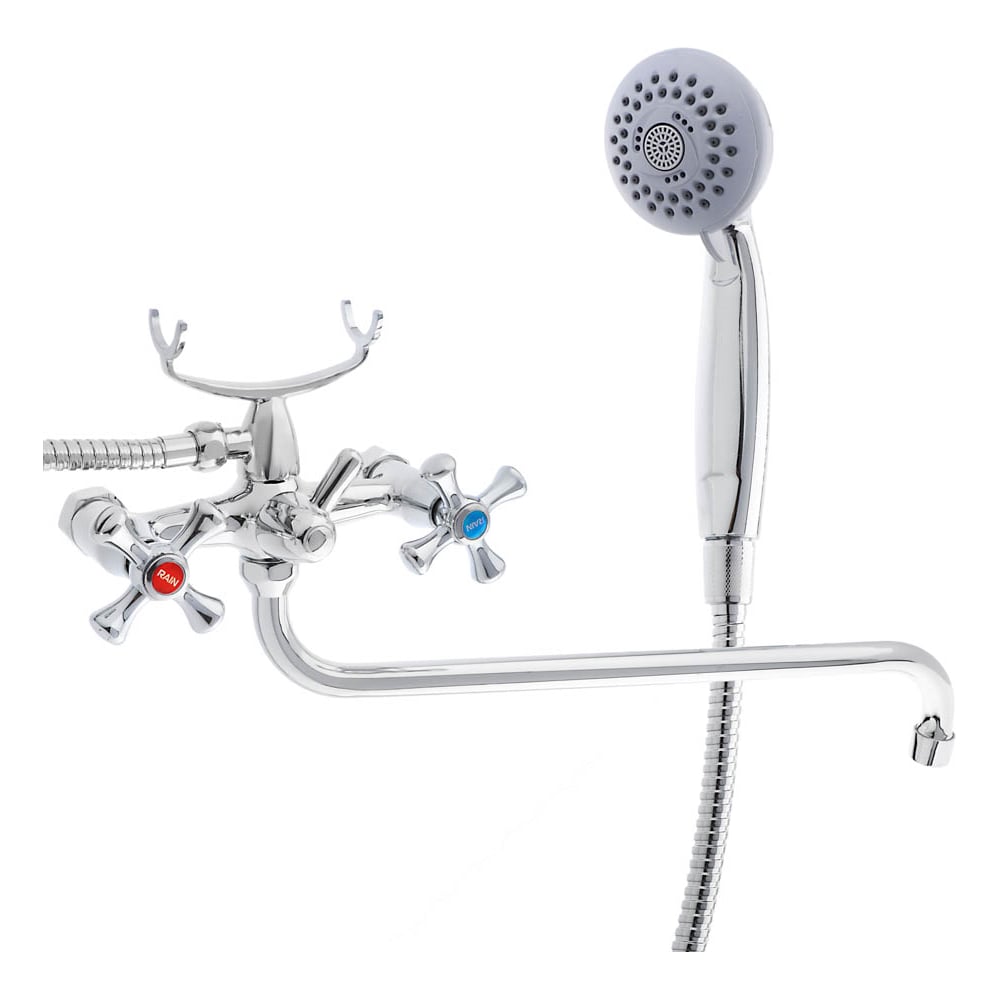 Изображение товара Смеситель для ванны RAIN Нефрит с длинным изливом 40 см