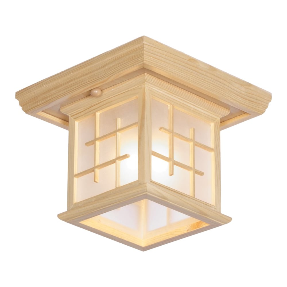 Изображение товара Потолочный светильник Velante 592-717-01 с деревянным корпусом и стеклянным плафоном