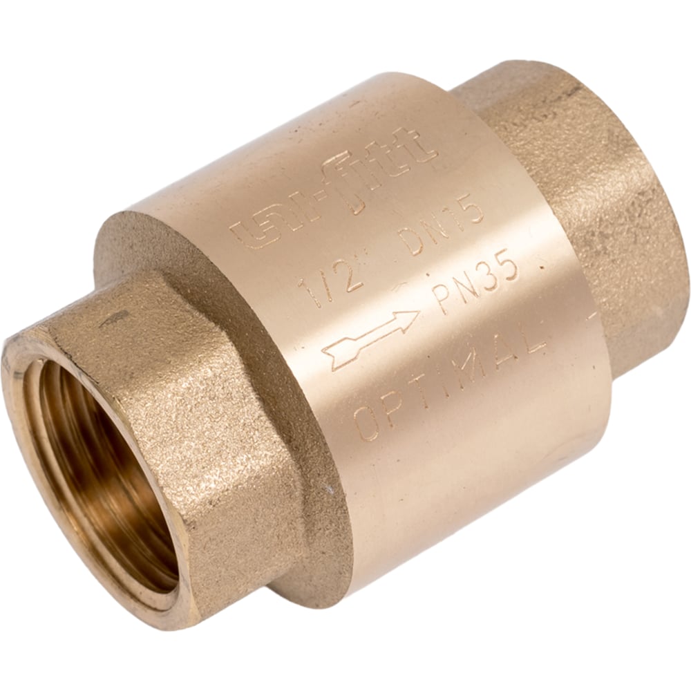 Изображение товара Клапан обратный Uni-Fitt OPTIMAL ВВ 1/2 с металлическим затвором