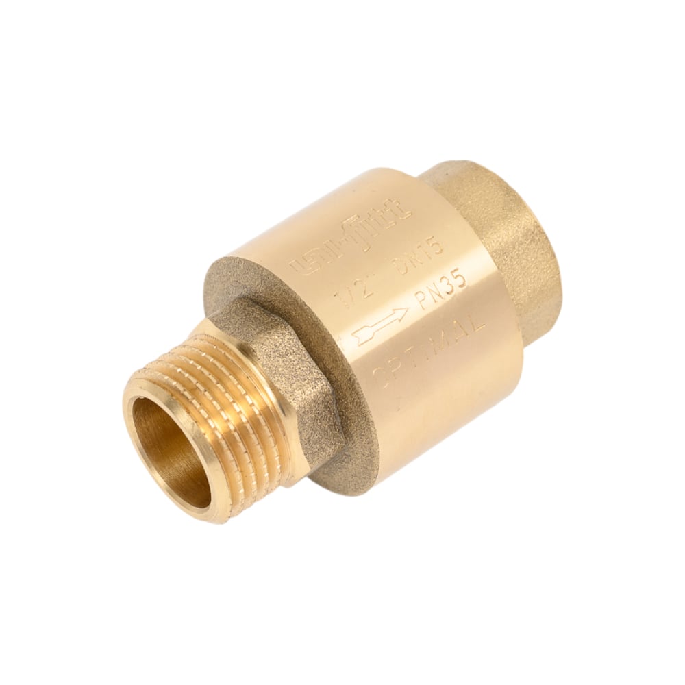 Изображение товара Клапан обратный Uni-Fitt OPTIMAL НВ 1/2" пружинный с металлическим затвором