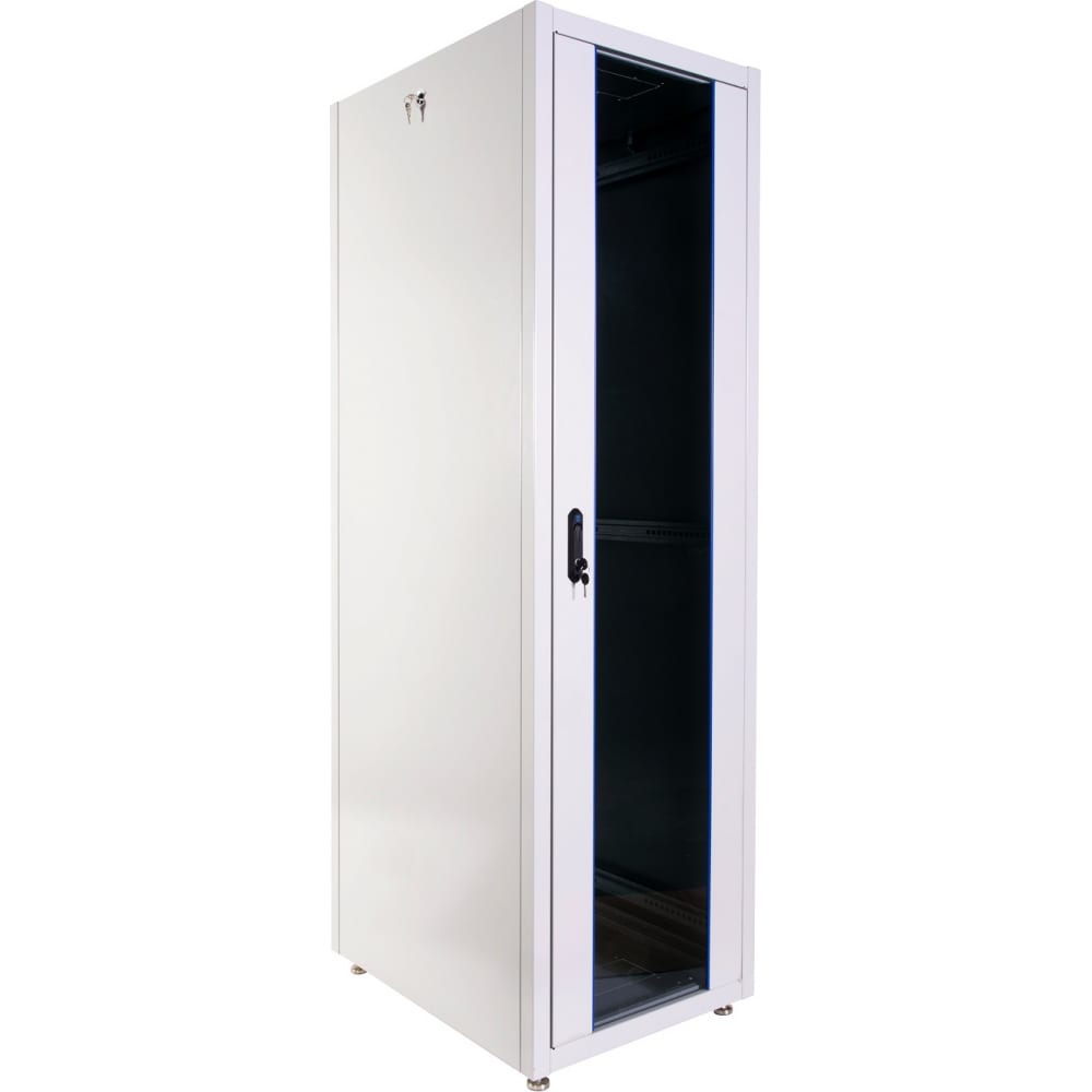 Телекоммуникационный напольный шкаф цмо дверь стекло, боковая панель сплошная, штк-э-48.6.8-13аа  - купить со скидкой