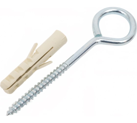 Изображение товара Шуруп-кольцо SORMAT 5x60, с дюбелем NAT 8, 4 шт. 9630290561