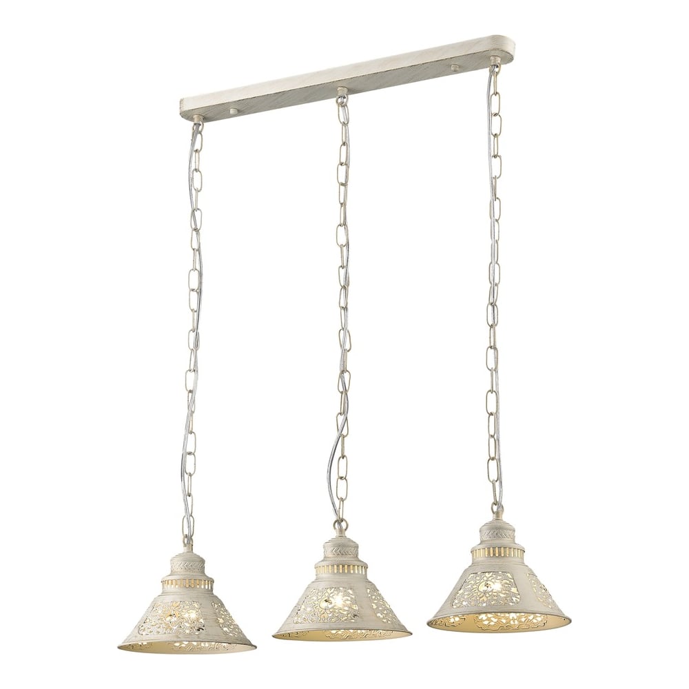 Изображение товара Подвесной светильник Velante 308-003-03 с 3 лампами E27 бежевый стильный дизайн