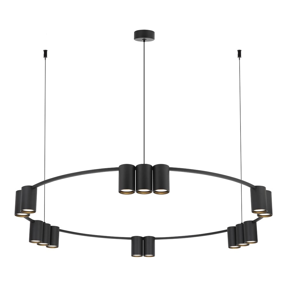 Изображение товара Подвесная люстра Velante 471-023-15 современный стиль 15 ламп черный металл