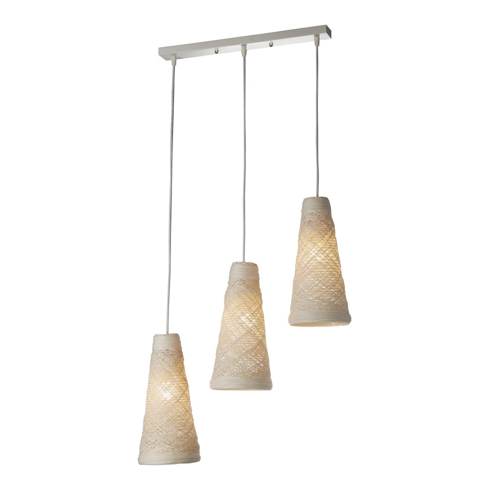 Изображение товара Подвесной светильник Velante 567-716-03 с ротанговыми плафонами 3x40Вт