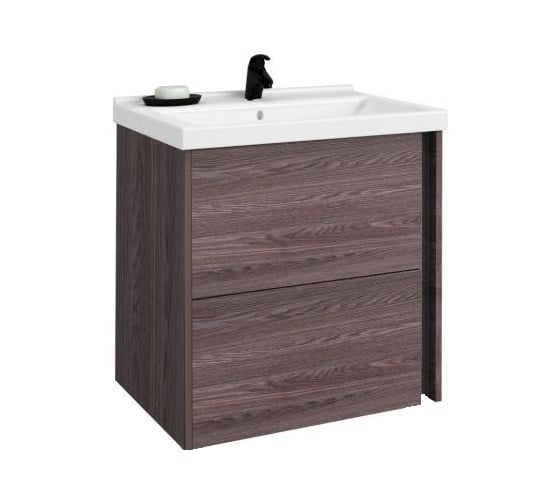 Изображение товара Тумба AQUATON Стоун 60 грецкий орех, умывальник Миранда-60 00053814