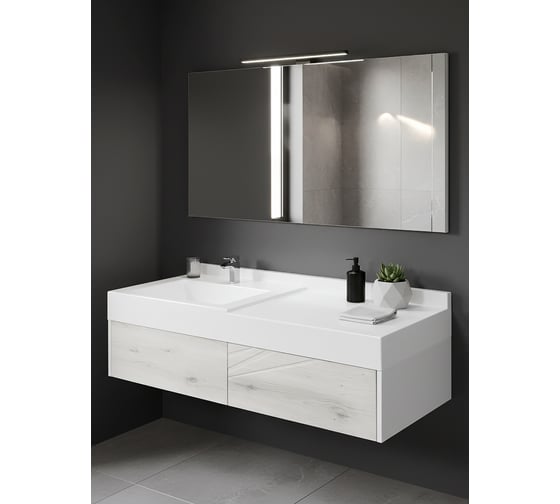 Изображение товара Тумба AQUATON Сакура 100 Ольха Наварра/Белый глянец Раковина Сакура 1000 00055972 1A234901SKW80