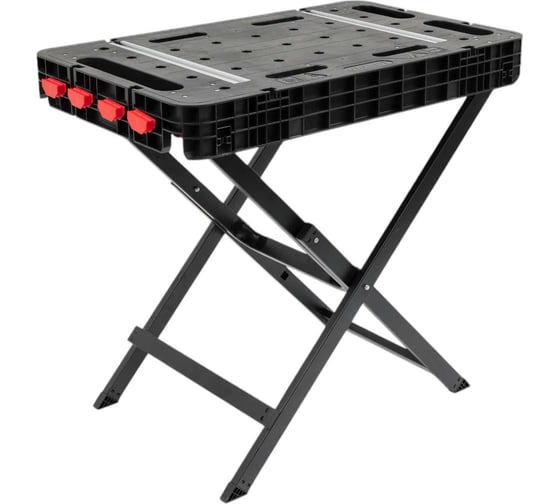 Изображение товара Мобильный рабочий стол Gigant пластик, нагрузка 350 кг, две быстро-зажимные струбцины GWPT-350