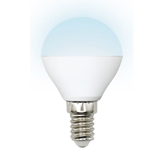 Изображение товара Лампа Uniel LED-G45-6W/4000K/E14/FR/RA95 PLK01WH UL-00011182